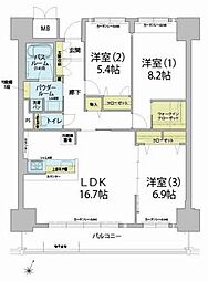 サニープレイス大阪港 3LDKの間取図画像