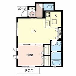 シャーメゾンリリー2 1LDKの間取図画像