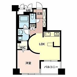 エスティメゾン上町台 1LDKの間取図画像
