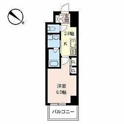 MAST長堀通前 1Kの間取図画像