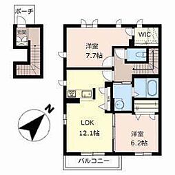 シャーメゾン西明石H 2LDKの間取図画像