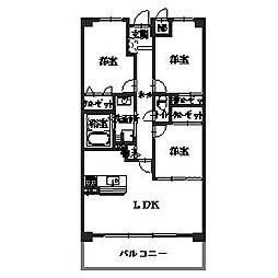 グローブコート城之前 3LDKの間取図画像