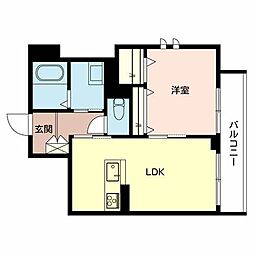 ラ・カーサドルチェ 3階1LDKの間取り