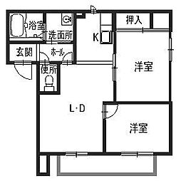 インセンティブ21 2LDKの間取図画像