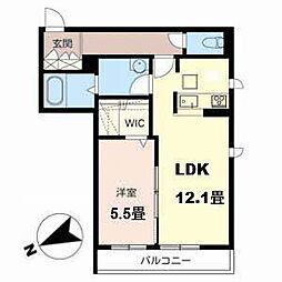 ネオ香ケ丘 1LDKの間取図画像
