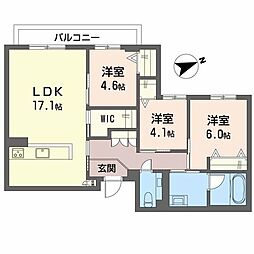グランメゾン藤森 3LDKの間取図画像