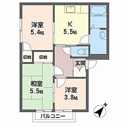 フレグランス北神戸G 3Kの間取図画像
