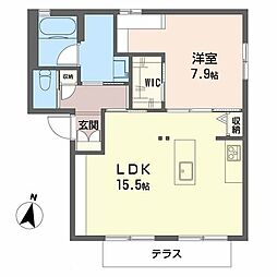 Tettoヴェルデ 1LDKの間取図画像