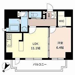 パラッツォロッサ 1LDKの間取図画像