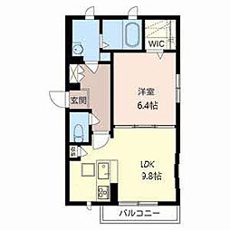 シャーメゾン美幸 1LDKの間取図画像
