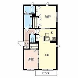 シャーメゾン千家 1SLDKの間取図画像