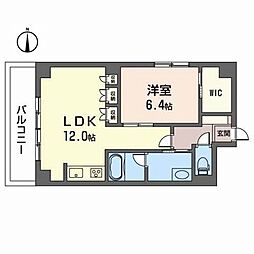 スターマイン新大阪 1LDKの間取図画像
