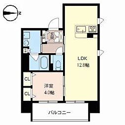 マジェスタ天満 1LDKの間取図画像