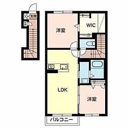 シャーメゾンAile 2LDKの間取図画像