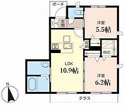 レイクビュー湖都3 2LDKの間取図画像