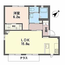 ハイツエクセラ2 1LDKの間取図画像
