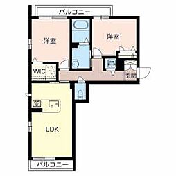 グレイス・ヴィラ 2LDKの間取図画像