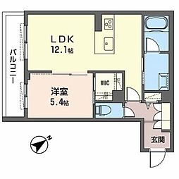 Attrait 1LDKの間取図画像