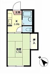 ファミールハイツ 1Kの間取図画像