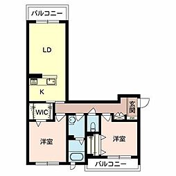 ひさごの杜 2LDKの間取図画像
