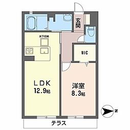 シャーメゾン千鳥 0112 1階1LDKの間取り