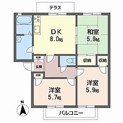 間取図画像 3DK