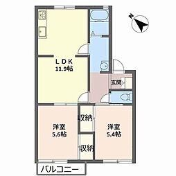 間取図画像 2LDK