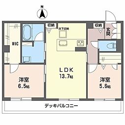 シャーメゾン M-six 2LDKの間取図画像