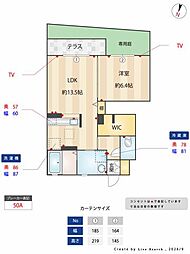 シャーメゾン相楽B 1LDKの間取図画像