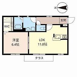 Ｓｈａ　Ｍａｉｓｏｎ弥生 1階1LDKの間取り