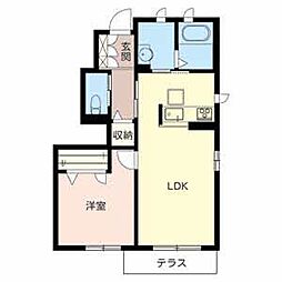 シャーメゾン桜 1LDKの間取図画像