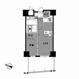 アトラクシア江戸堀 1LDKの間取図画像