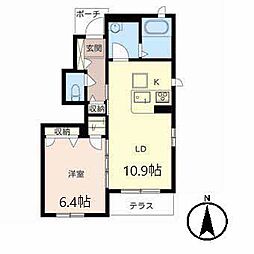 シャーメゾン明星寿 1LDKの間取図画像