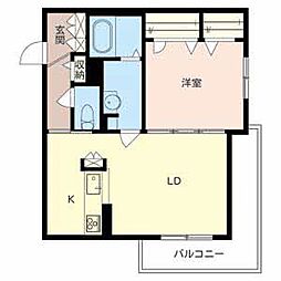 グリーンガーデン松桐 1LDKの間取図画像