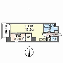 M:COURT福島 1LDKの間取図画像