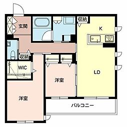 SUPREME 2LDKの間取図画像