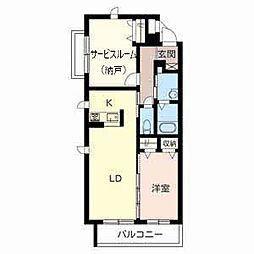 シャーメゾンリベルテ 1SLDKの間取図画像