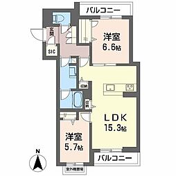 間取図画像 2LDK