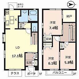 シャーメゾン菊谷 3LDKの間取図画像