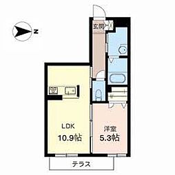 シャーメゾン南城戸 1LDKの間取図画像