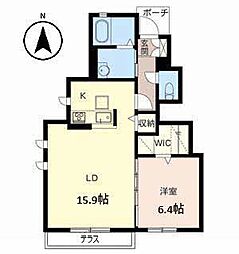 千種ハイツA 1LDKの間取図画像