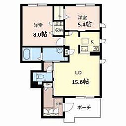 HighLife御殿山A 2LDKの間取図画像