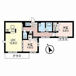 オーキッドガーデン 2LDKの間取図画像