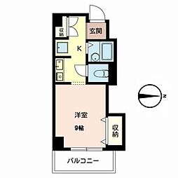 モダニティ塚本 ワンルームの間取図画像