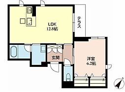 シャーメゾンフォルトゥーナ 1LDKの間取図画像