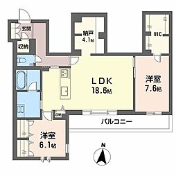 間取図画像 2LDK
