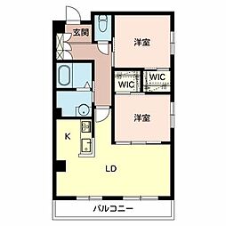 シャーメゾン四季彩 2LDKの間取図画像
