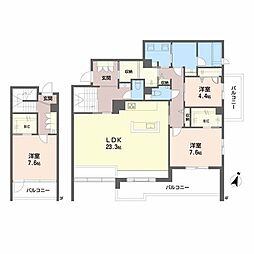 ミュリエル箕面 3LDKの間取図画像