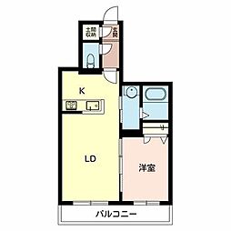 シャーメゾンクローバー 1LDKの間取図画像