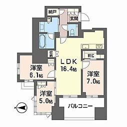 グランドメゾン北堀江レジデンス 3LDKの間取図画像